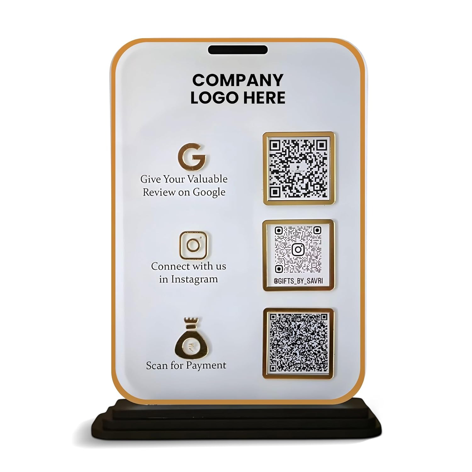 Social Media QR Stand